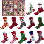 Calendrier de l'avent avec chaussettes pour no�l 24 jours de compte � rebours pour no�l - 12 paires de ...