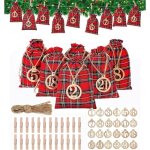 Calendrier de l'avent vide a remplir soi meme 2025 femme homme enfant, 14x 10 cm sac pour calendrier ...