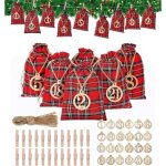 Calendrier de l'avent vide a remplir soi meme 2025 femme homme enfant, 14x 10 cm sac pour calendrier ...