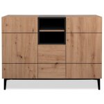 Calicosy - buffet 3 portes 2 niches l120 cm - nola Calicosy - buffet 3 portes 2 niches l120 cm - nola