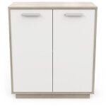 Calicosy - buffet bas 2 portes, décor bois et blanc l78 cm - léo Calicosy - buffet bas 2 portes, décor bois et blanc l78 cm - léo