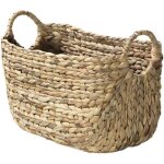Calicosy - panier en jacinthe d'eau avec poignes - l40xp23xh26