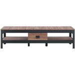 Calicosy - meuble tv style industriel avec 2 niches et 1 tiroir - l150 cm Calicosy - meuble tv style industriel avec 2 niches et 1 tiroir - l150 cm