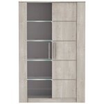 Vaisselier 2 portes dcor chne l114 x h175, 8 cm - antibes - calicosy