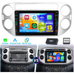 Cam android 15 pour vw tiguan 5n 2007 - 2016 golf plus navigation carplay gps usb type - c 4 + 64 go