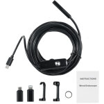 Cam�ra endoscopique � double objectif avec �clairage pour ios et android, 1920p, �tanche ip68, 5 m, semi ...