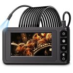 Cam�ra endoscopique industrielle avec �clairage, �cran lcd 4, 3 pouces, cam�ra d'inspection d'�gouts ...