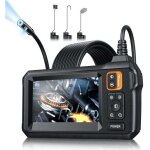 Cam�ra endoscopique avec lumi�re, cam�ra endoscopique �tanche ip67 4, 3 pouces 1080p hd endoscope industriel ...