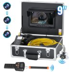 Camera inspection canalisation avec localisateur 512 hz endoscope drain 30 m ecran 9'' auto - nivellement, ...