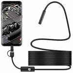 Cam�ra d'inspection serpent usb, endoscope usb c �tanche 2. 0 mp ip67, cam�ra de type c avec 8 lumi�res ...