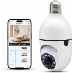 Cam�ra sans fil � visser rotative 360� wifi pour ampoules