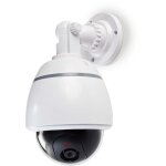 Camera de securite factice dome alimentation par batterie interieur blanc