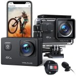 Cam�ra sport wolfang ga100 4k 30 fps avec double microphone et accessoires