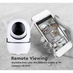 Camra de surveillance 2mp 1080px ip wifi d'intrieur ptz avec vision nocturne et dtecteur de mouvement, ...