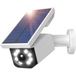 Cam�ra de surveillance solaire � �nergie solaire ip66 �tanche pour ext�rieur avec d�tecteur de mouvement, ...