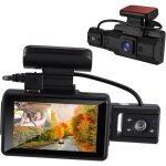 Camra de tableau de bord double avec enregistreur de vision nocturne et camra de recul tanche pour ...