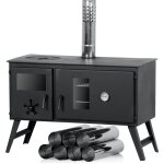 Campfeuer - four pour tente 28, 5 x 58, 5 x 260 cm chauffage de tente, four  bois pour camping