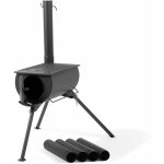 Campfeuer - po�le de tente 58 x 86 x 240 cm noir po�le � bois portable pour le camping, l'ext�rieur, ...