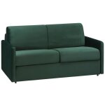 Vente - unique - canapé 2 places convertible express en velours vert sapin - couchage 120 cm - matelas ... Vente - unique - canapé 2 places convertible express en velours vert sapin - couchage 120 cm - matelas ...