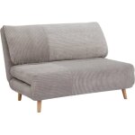 Vente - unique - canap 2 places convertible en velours ctel palula - gris clair