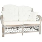 Vidaxl - canap� � 2 places gris rotin