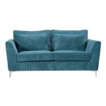 Canap� 2 places isla velours c�tel� bleu