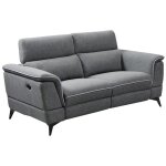 Vente - unique - canapé 2 places relax électrique en tissu gris macari Vente - unique - canapé 2 places relax électrique en tissu gris macari