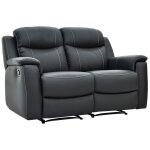 Vente - unique - canap 2 places relax evasion en cuir - gris