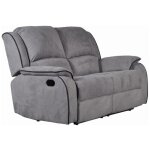 Vente - unique - canap� 2 places relax en microfibre hernani - gris