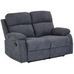 Vente - unique - canap� 2 places relax en tissu tolzano - anthracite