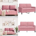 Canap� � 2 places rose 120 cm velours - canap� 2 places - canap� velours