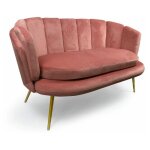 Paris prix - canap 2 places en velours 'dabren' 138cm rose