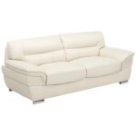 Vente - unique - canap� 3 places en cuir thibault - ivoire