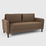 Modus sof� ? canap� 3 places marron en tissu portland ? cadre en bois massif ? assise rembourr�e pour ...