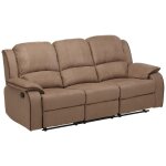 Vente - unique - canap 3 places relax en microfibre hernani - taupe