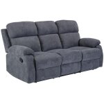 Vente - unique - canapé 3 places relax en tissu tolzano - anthracite Vente - unique - canapé 3 places relax en tissu tolzano - anthracite