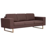 Canap� � 3 places tissu marron vidaxl