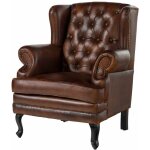 Massivmoebel24 - canapé 88x80 cuir brun 3 places chesterfield 101 Massivmoebel24 - canapé 88x80 cuir brun 3 places chesterfield 101