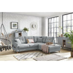 Bobochic xs - canap d'angle l convertible sweden angle droit gris clair