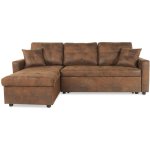 Intensedeco - canap d'angle convertible cuero vintage