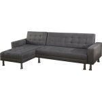 Canap d'angle convertible et rversible  theo  - 4 places - gris