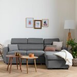 Happy garden - canapé d'angle convertible warren 3 places gris Happy garden - canapé d'angle convertible warren 3 places gris