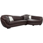 Vente - unique - canap d'angle cuir de buffle 5 places caipi - marron - angle droit de pascal morabito ...