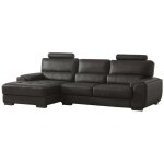 Vente - unique - canap� d'angle en cuir metropolitan ii - noir - angle gauche