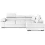 Intensedeco - canap d'angle droit convertible marius blanc