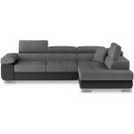 Intensedeco - canap d'angle droit convertible marius gris et noir