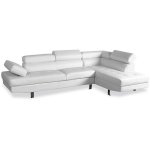 Intensedeco - canap d'angle droit avec ttires relevables charly blanc