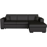 Canap� d'angle fuji xl convertible avec coffre en simili - angle droit, gris fonc�