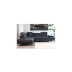 M&s - canap d'angle  gauche 5 places en microfibre, coloris gris anthracite