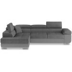 Intensedeco - canap d'angle gauche convertible marius gris